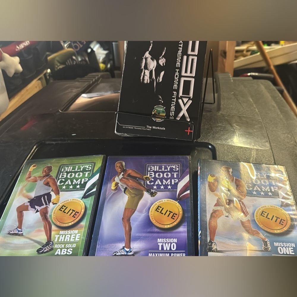 Workout collection P90x and Billy’s Bootcamp  Elite videos as is